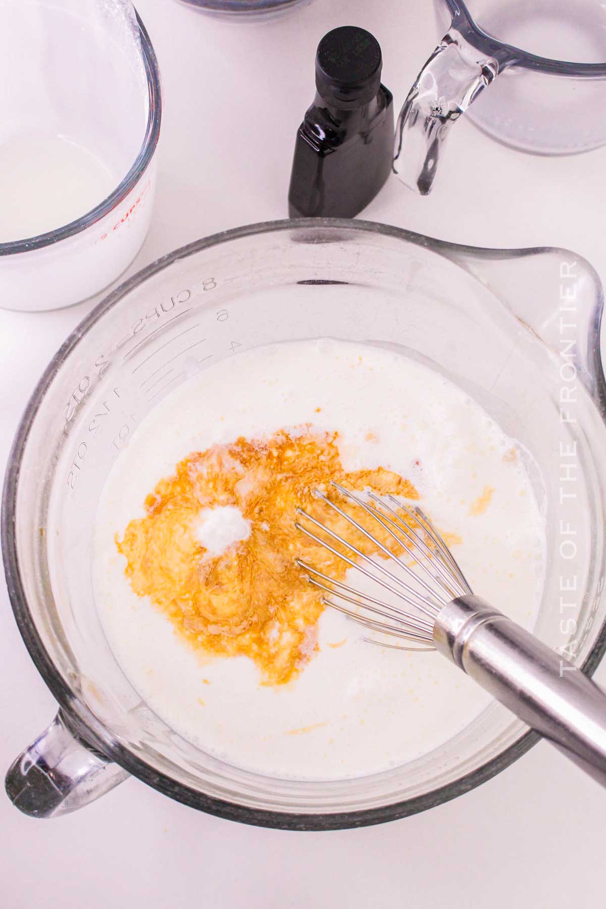 mixing the ingredients