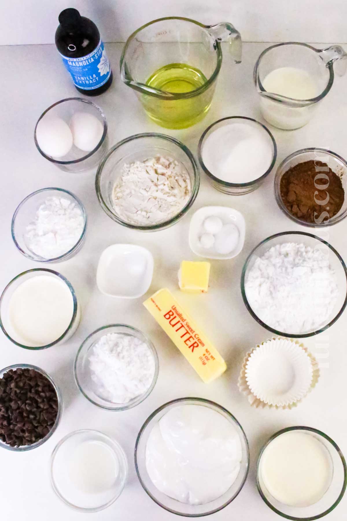 Hostess Chocolate Cupcake ingredients