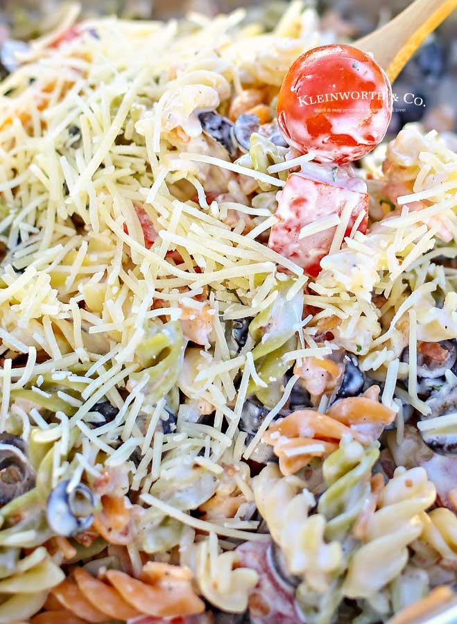 pasta salad recipe - Parmesan Ranch Pasta Salad