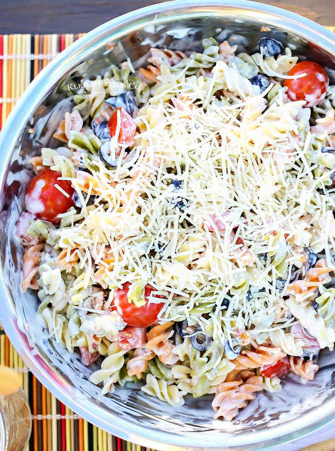 side dish recipe - Parmesan Ranch Pasta Salad