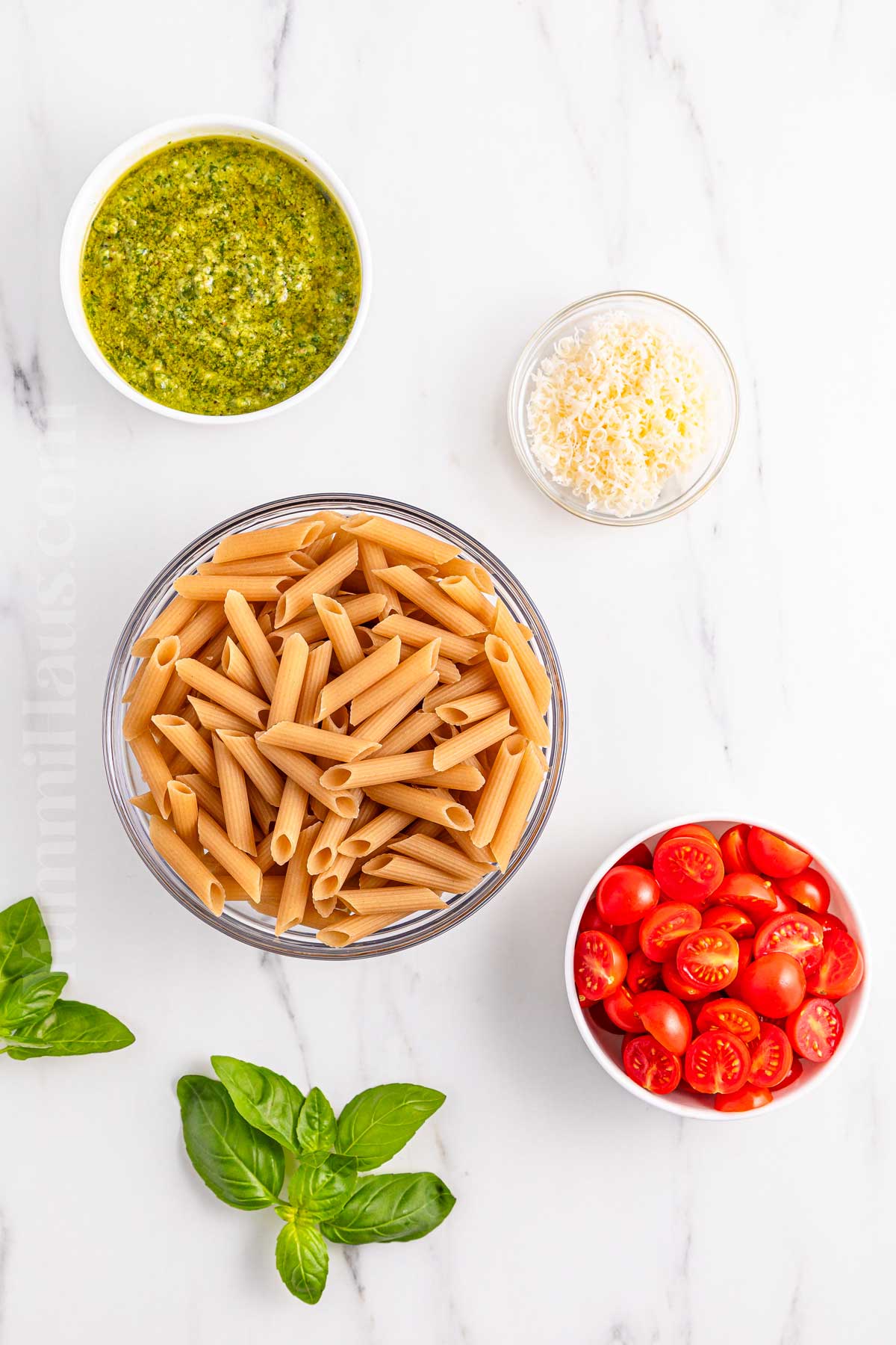 Pasta al Pesto ingredients