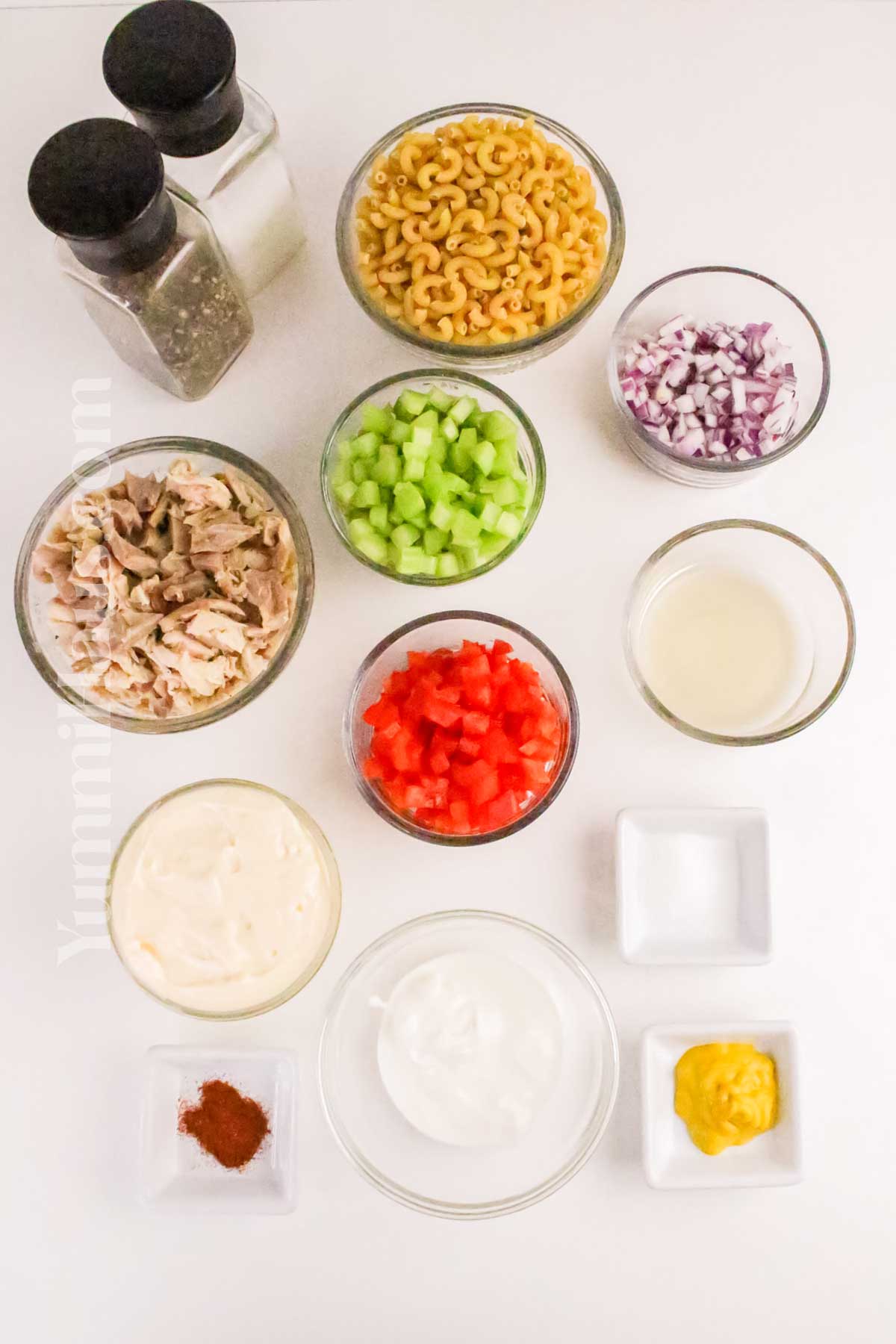 Chicken Macaroni Pasta Salad ingredients