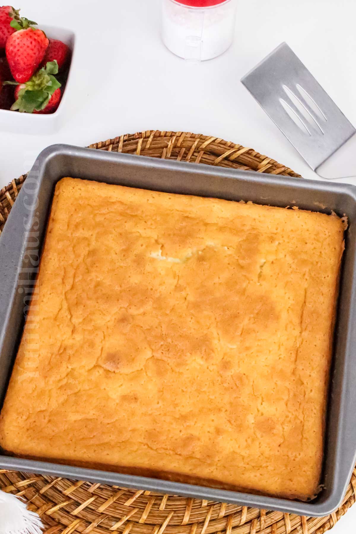 making the cake