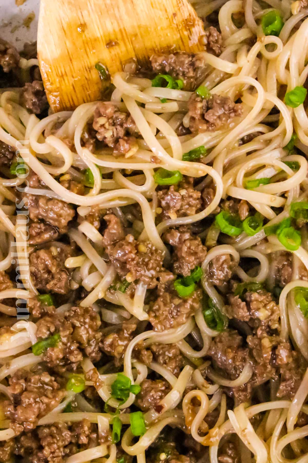 Mongolian Ground Beef Noodles