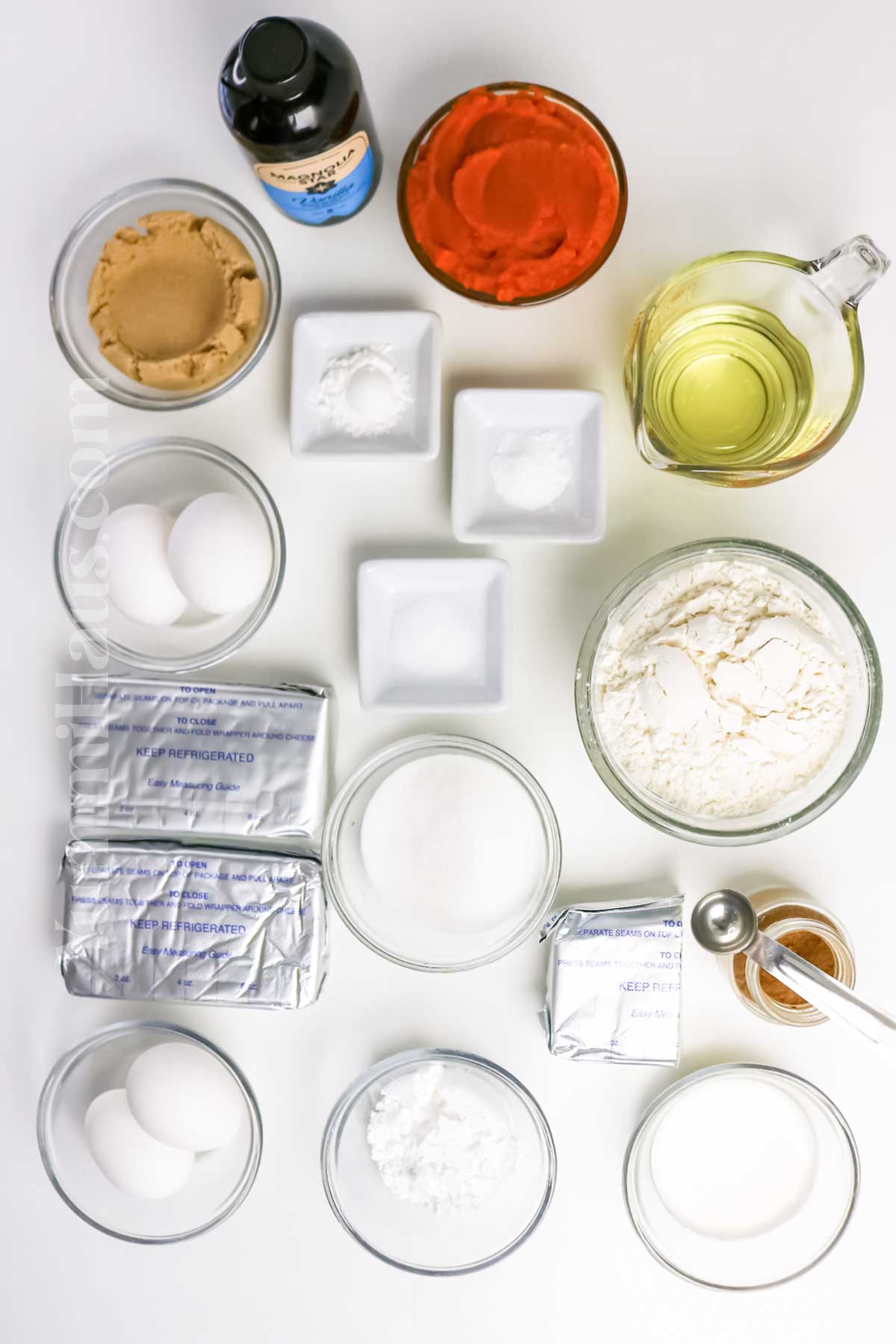 Pumpkin Cake Cheesecake ingredients