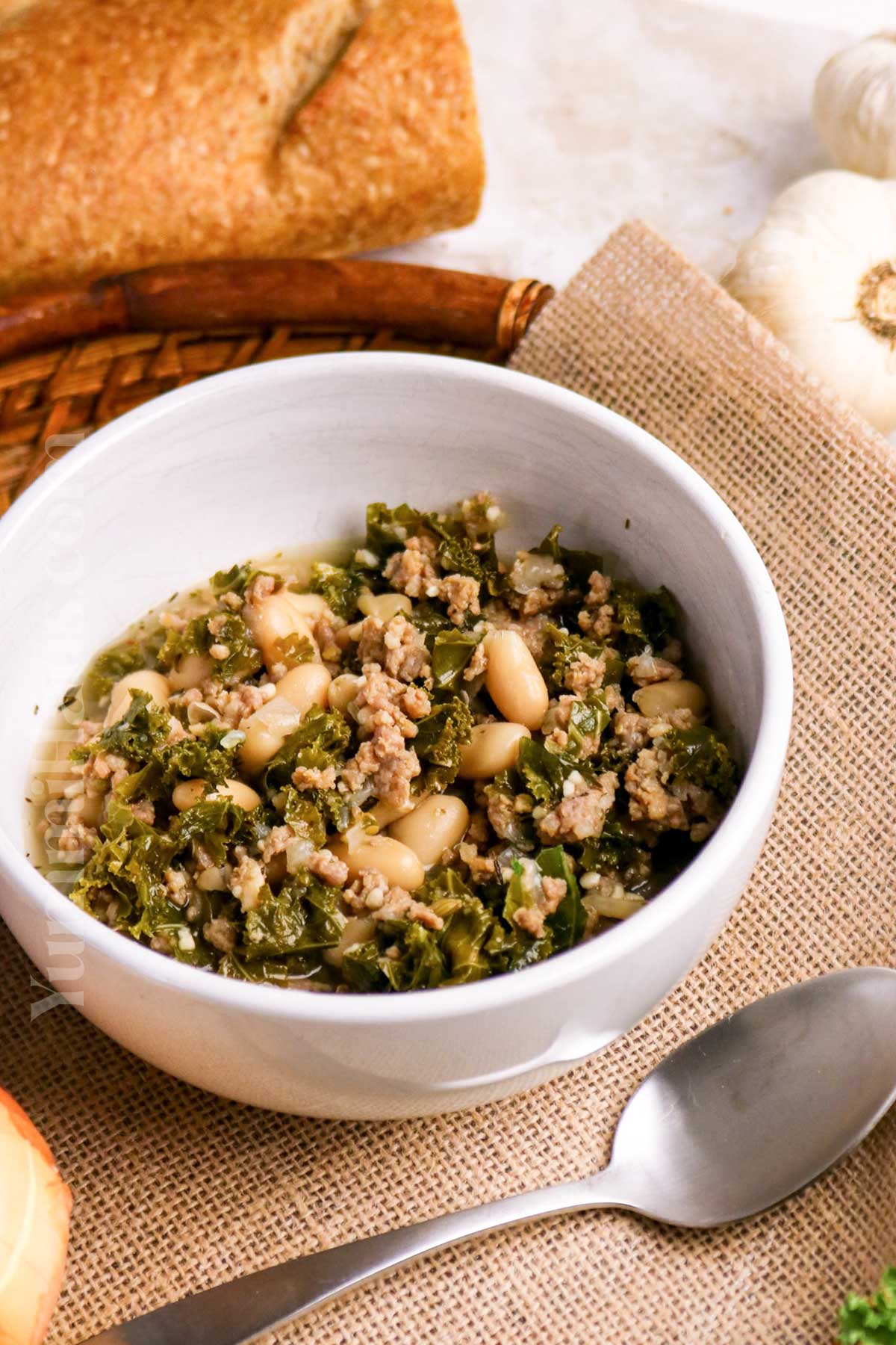 Cannellini Bean, Sausage, and Kale Soup recipe