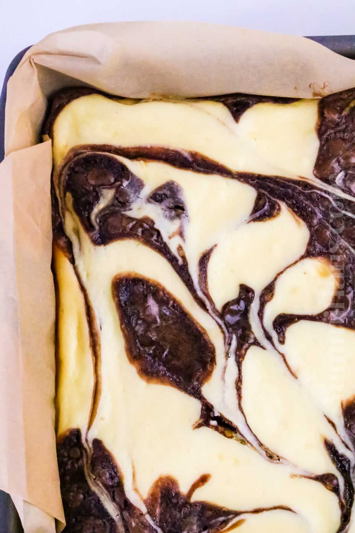 swirl of cheesecake topping