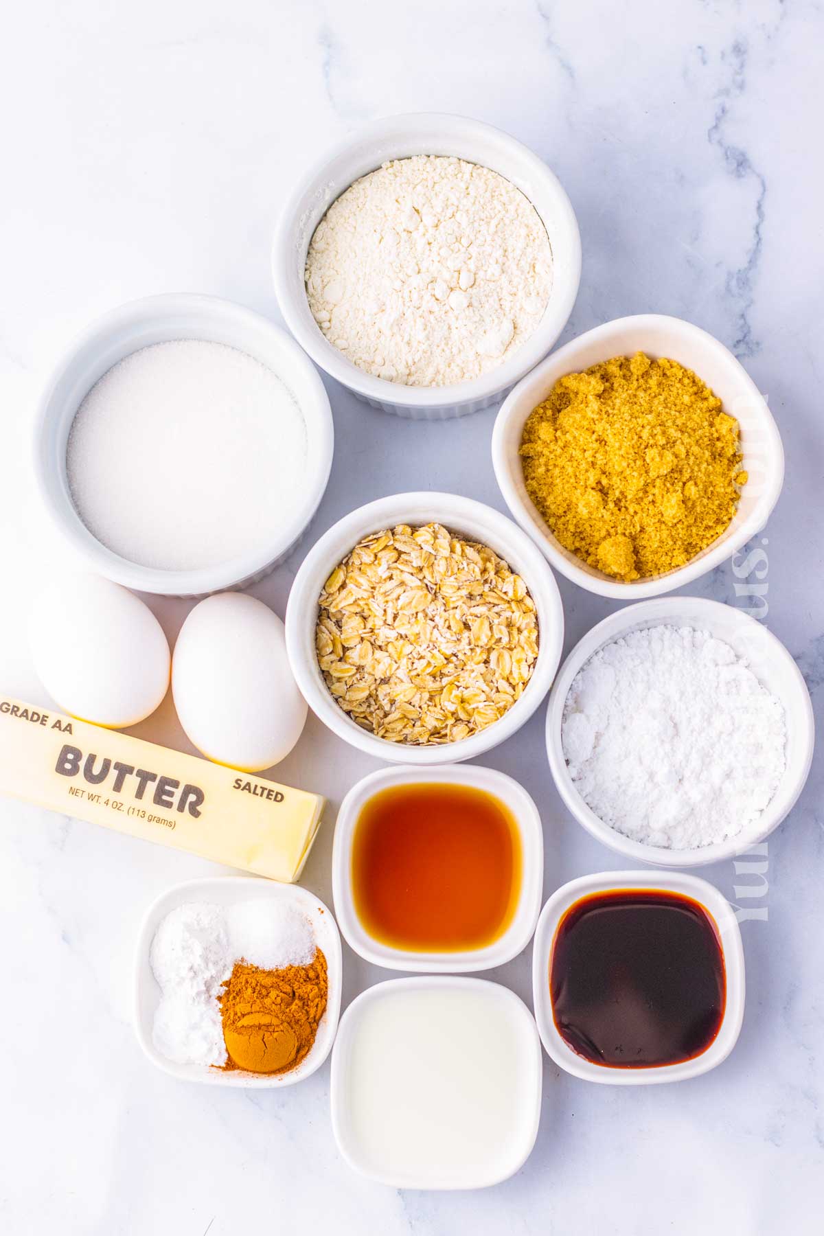 Iced Oatmeal Cookie ingredients