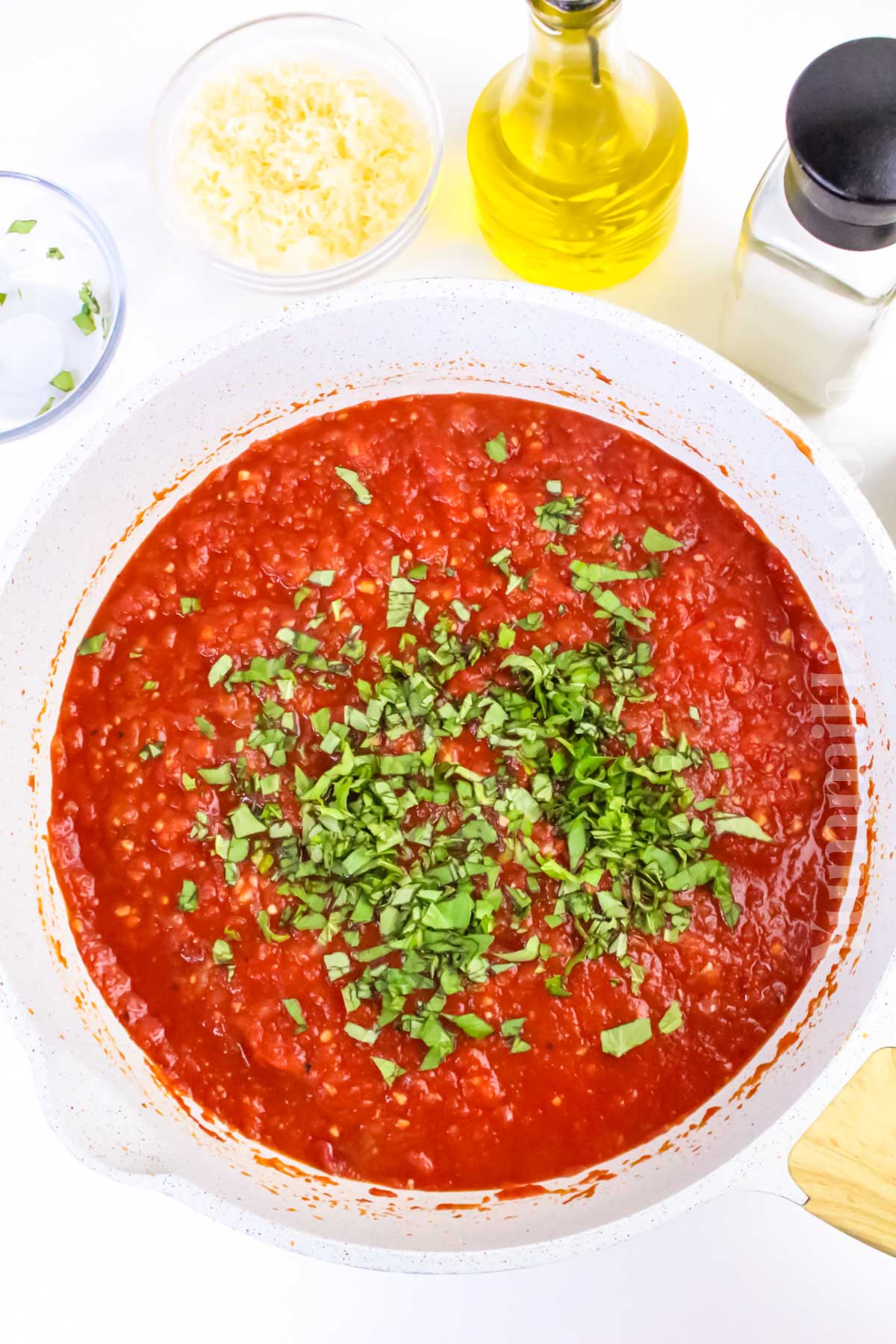 adding the basil