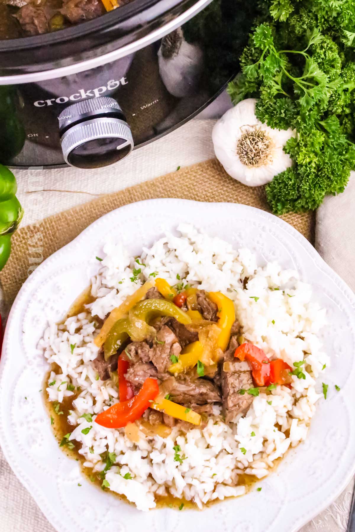 Slow Cooker Pepper Steak recipe