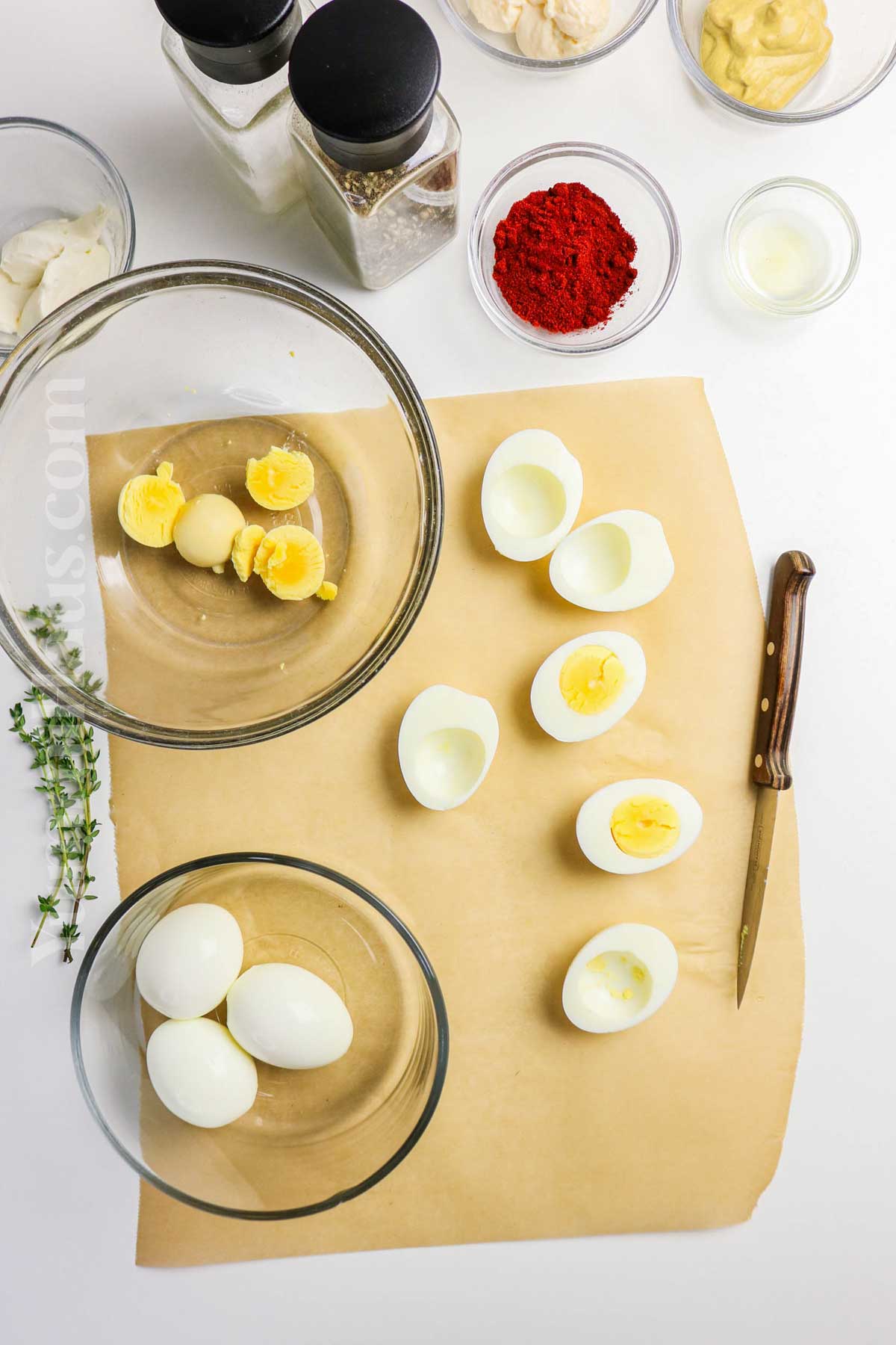 making Deviled Eggs