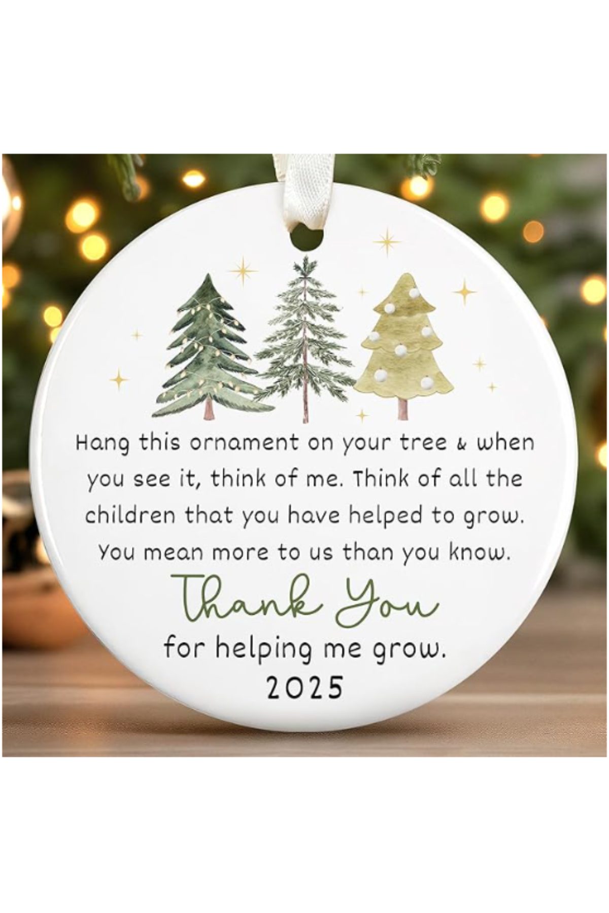 personalized ornament for teachers