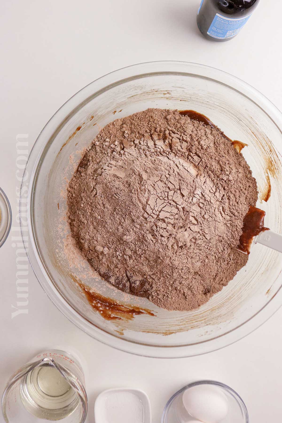 making the brownie batter