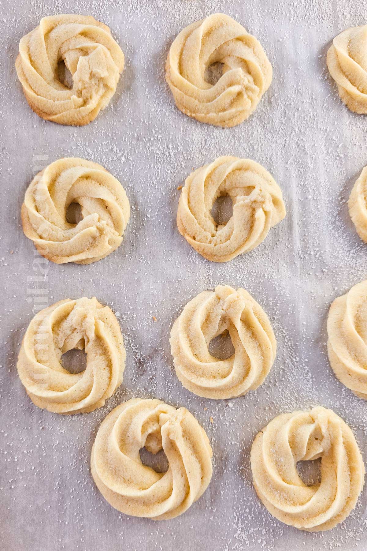 baked cookies with butter