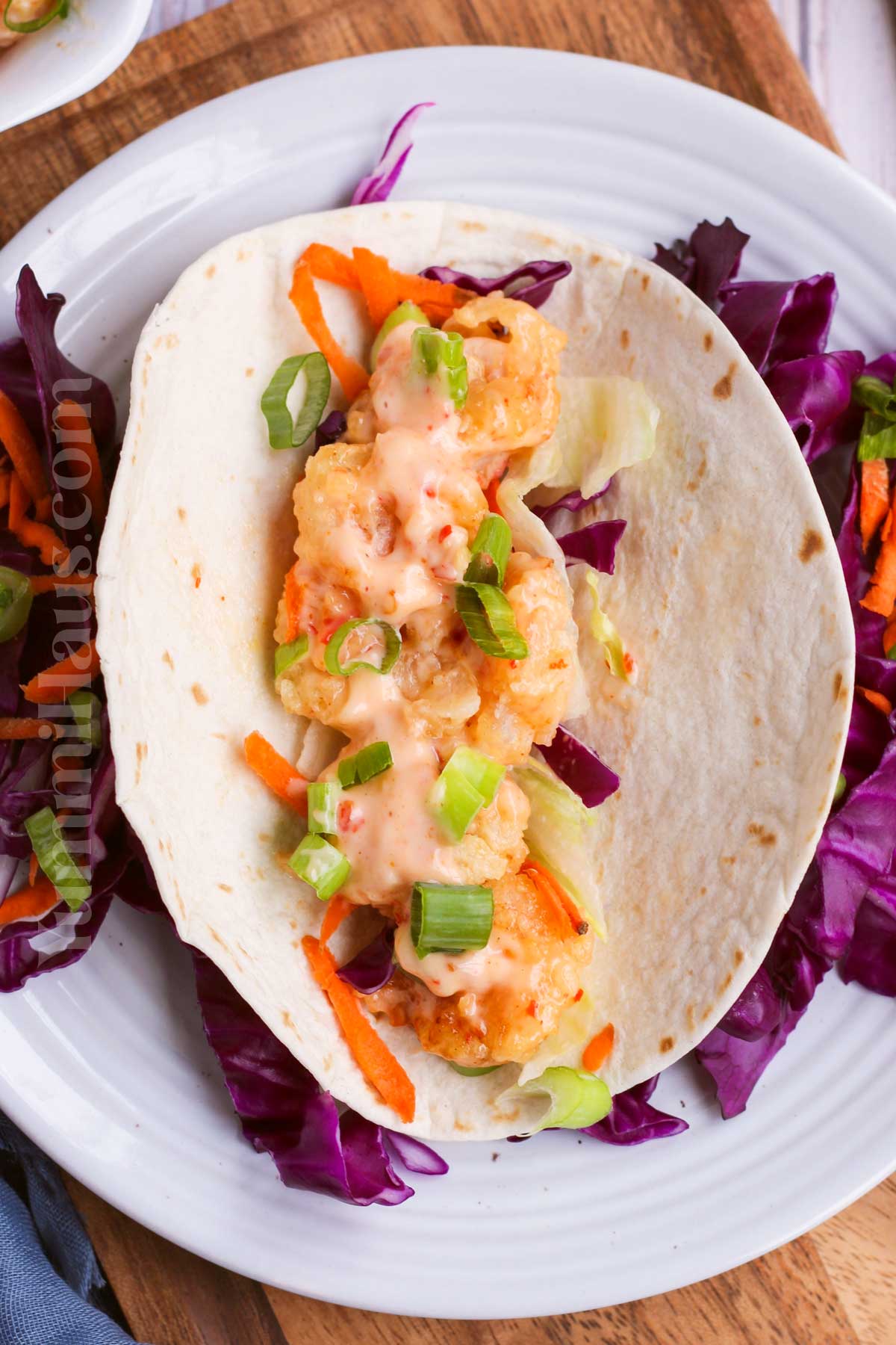 shrimp tacos with sauce