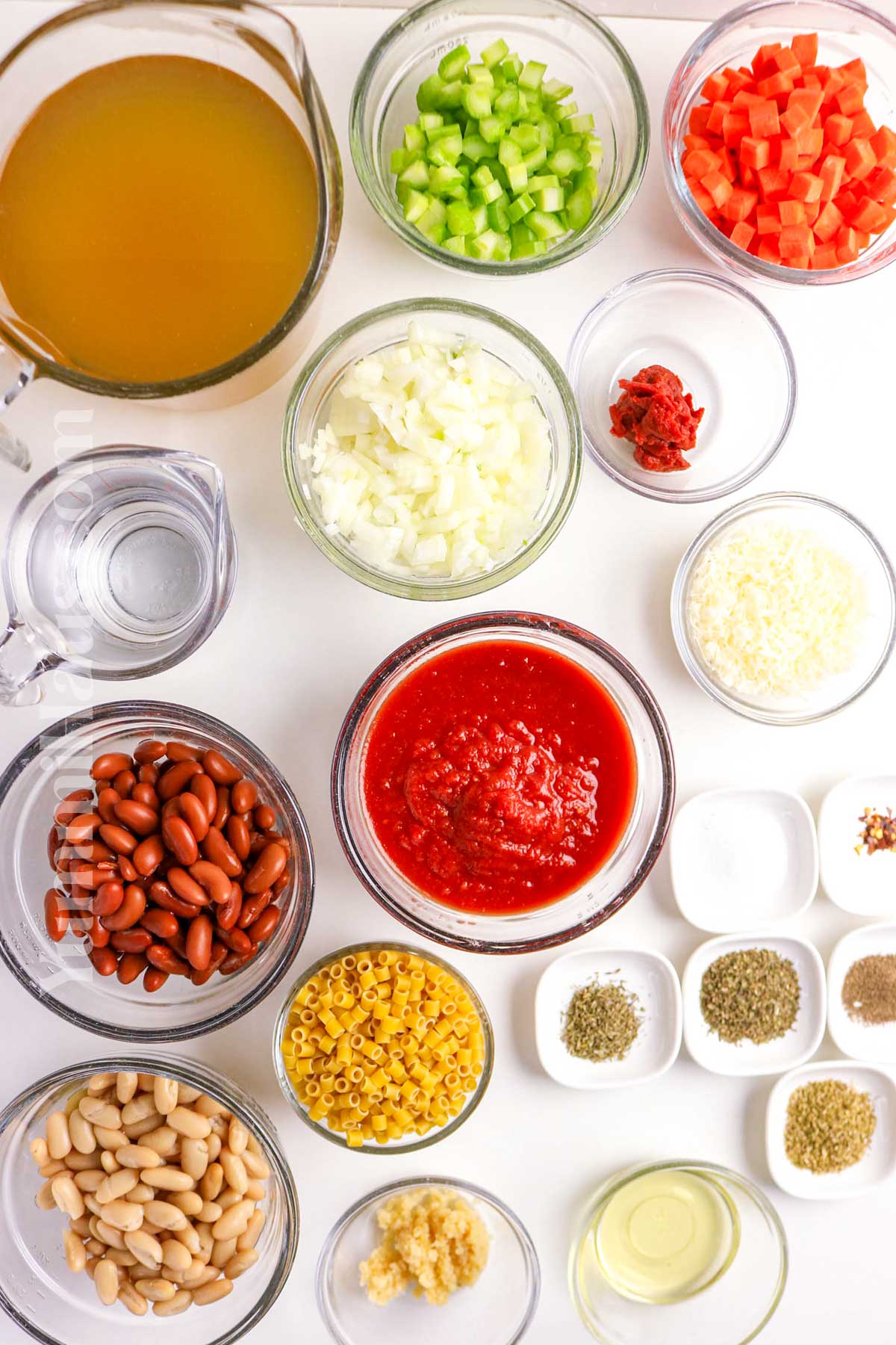 Italian Pasta Fagioli ingredients