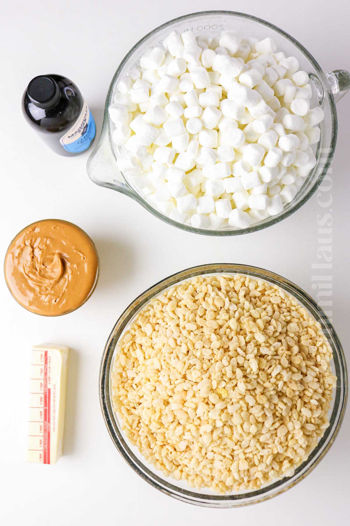 Peanut Butter Rice Krispies Bar ingredients