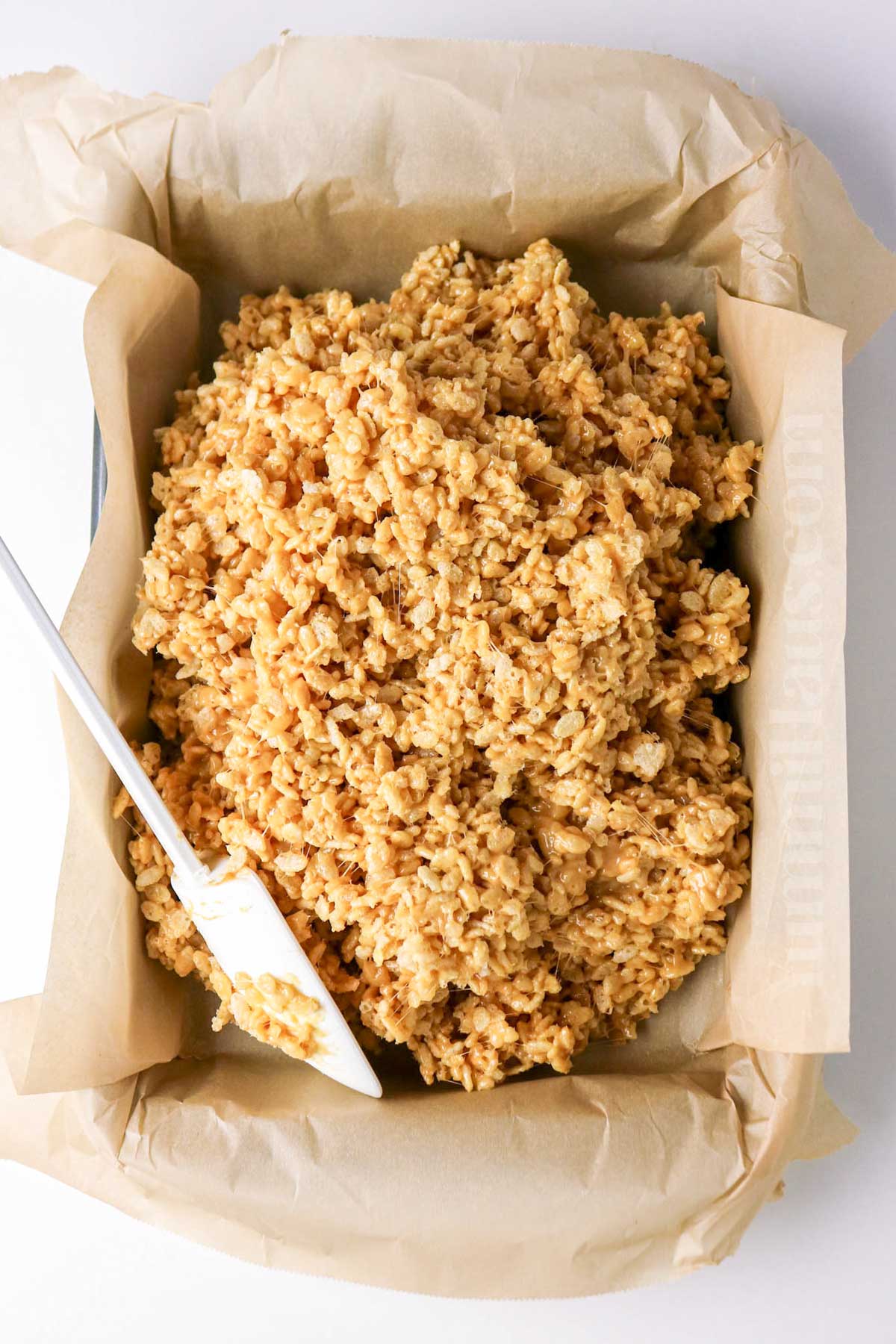 spreading into the pan