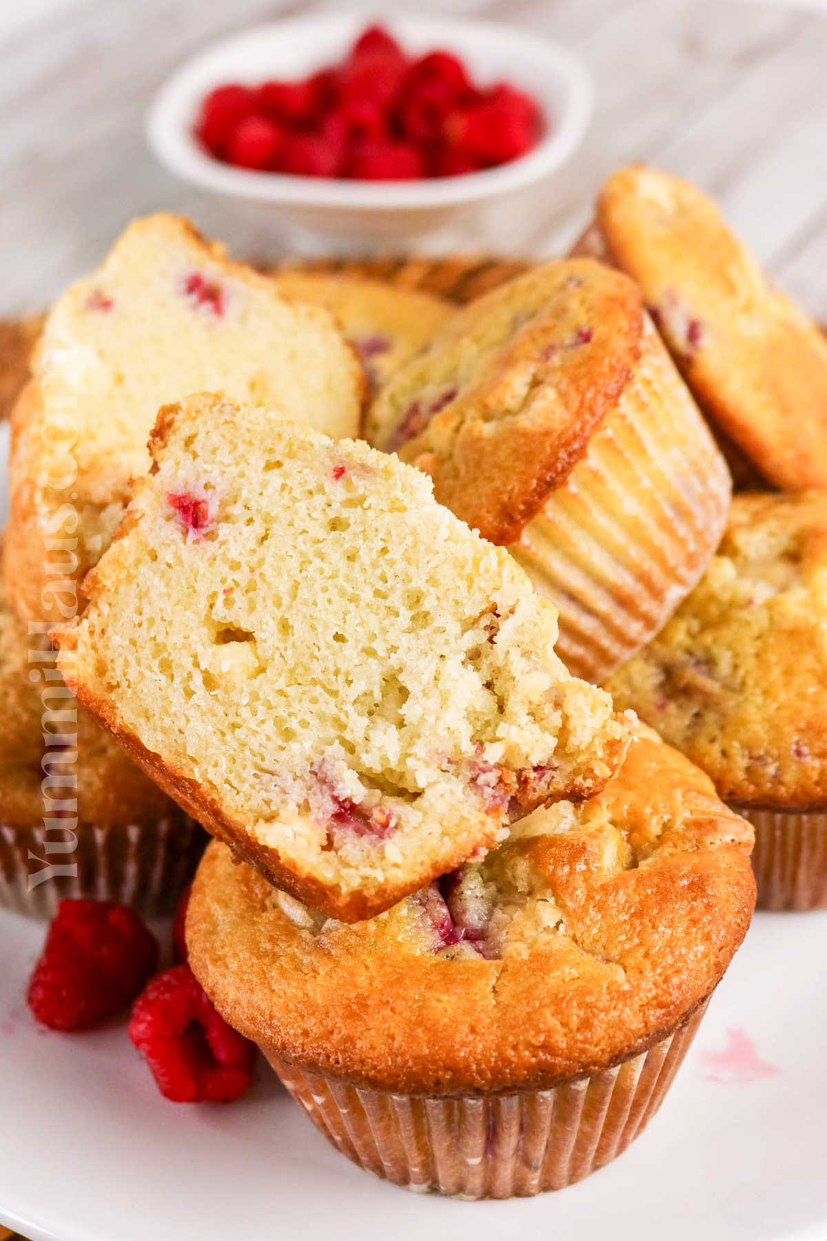White Chocolate Raspberry Muffins