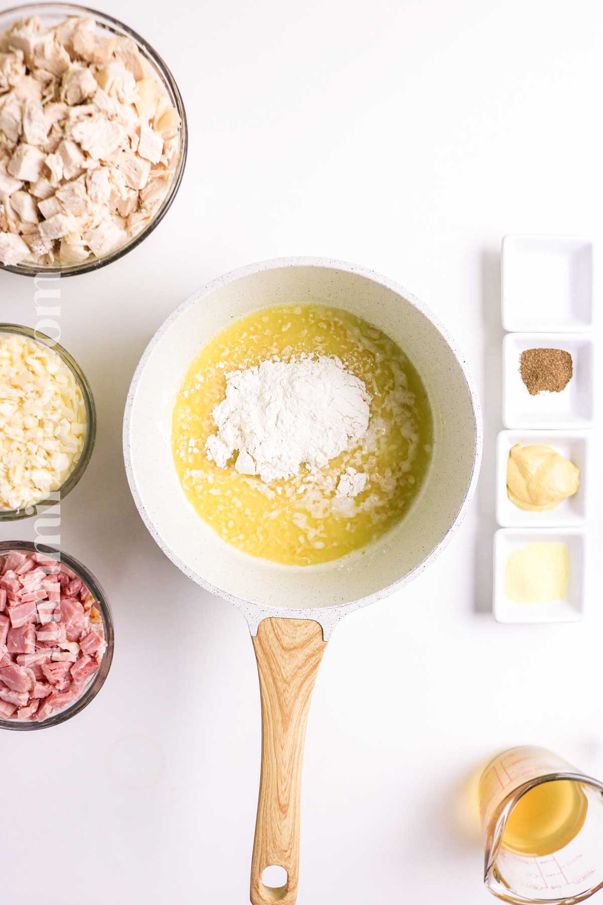 making the cheese sauce