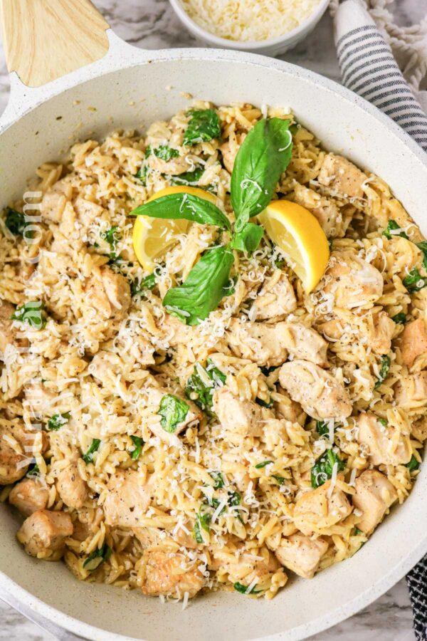 Lemon Chicken Orzo Pasta