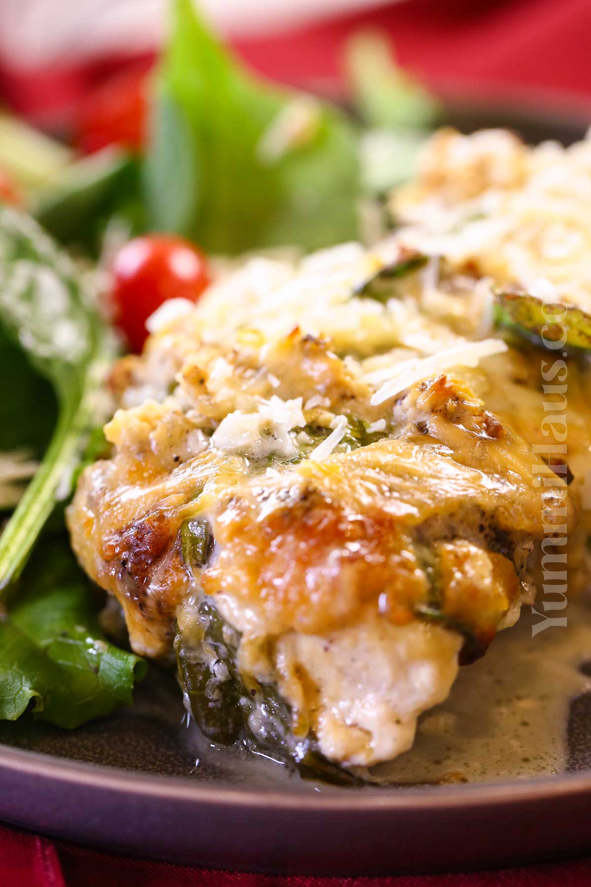 chicken dinner with sauce