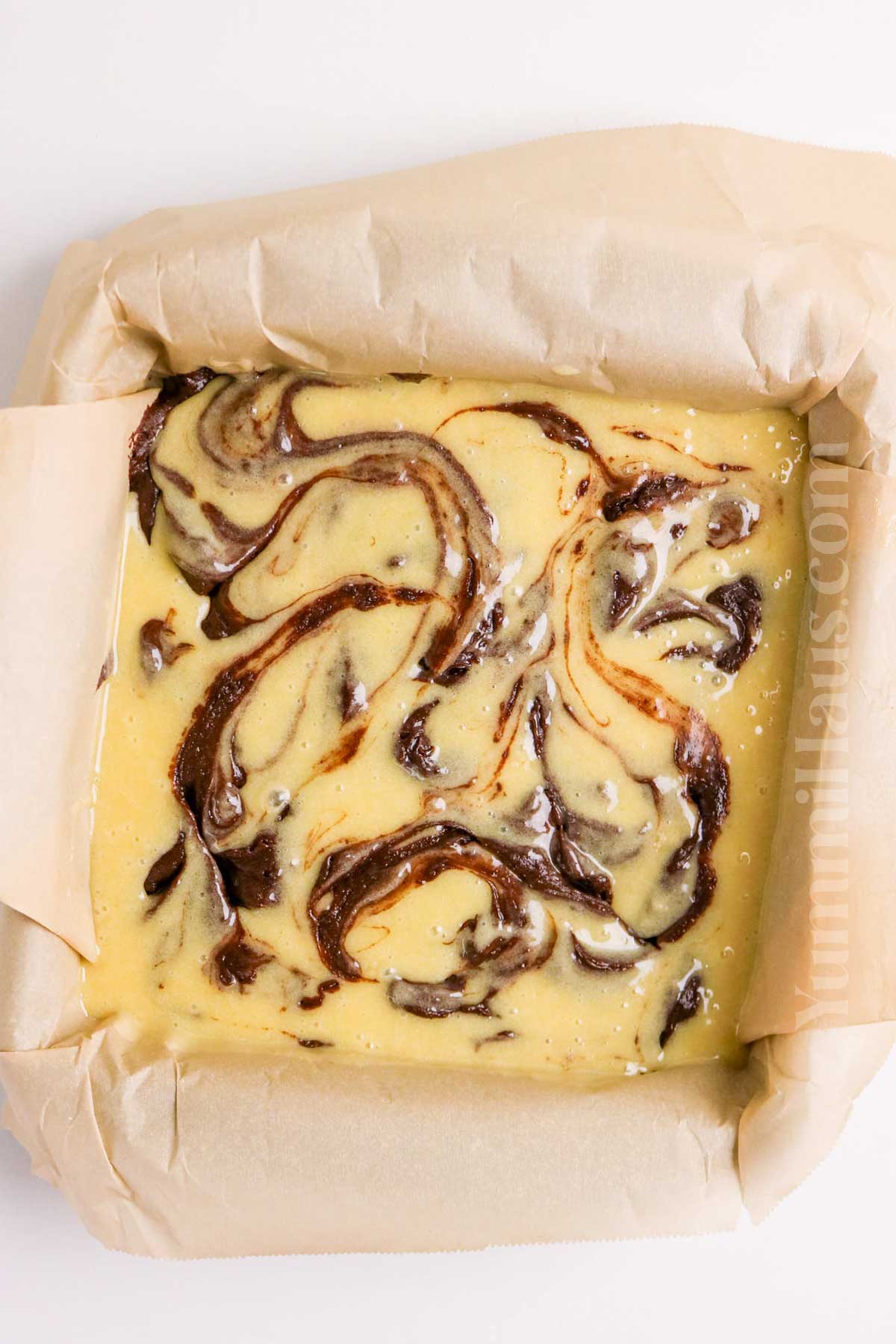 swirled brownies