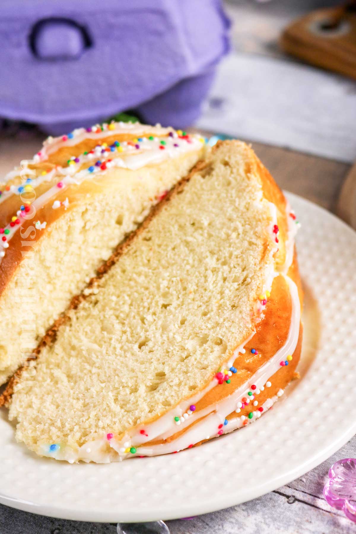 slice of holiday bread