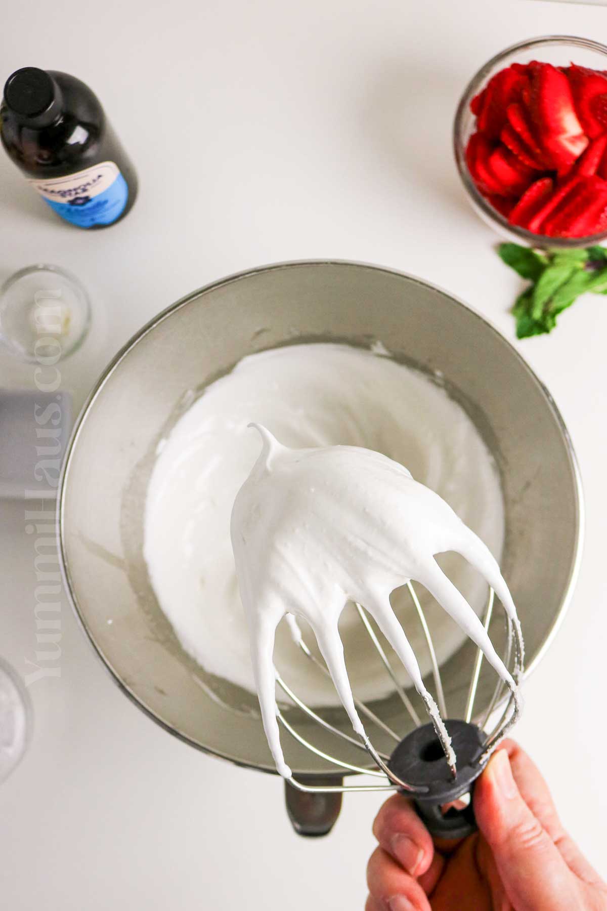 whipping the egg whites