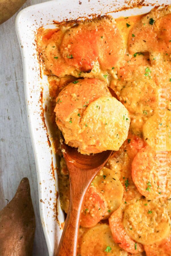 Potato And Sweet Potato Bake