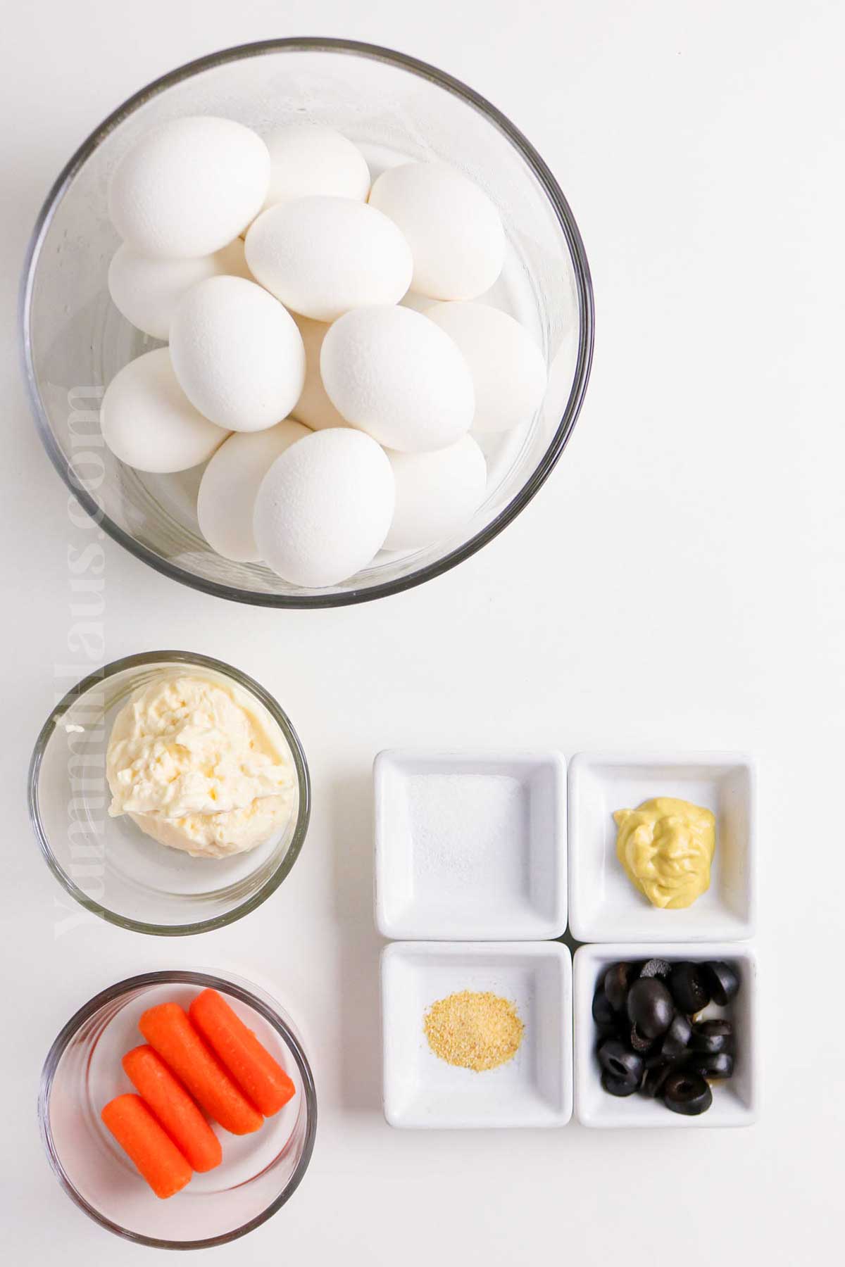 Easter Deviled Egg ingredients