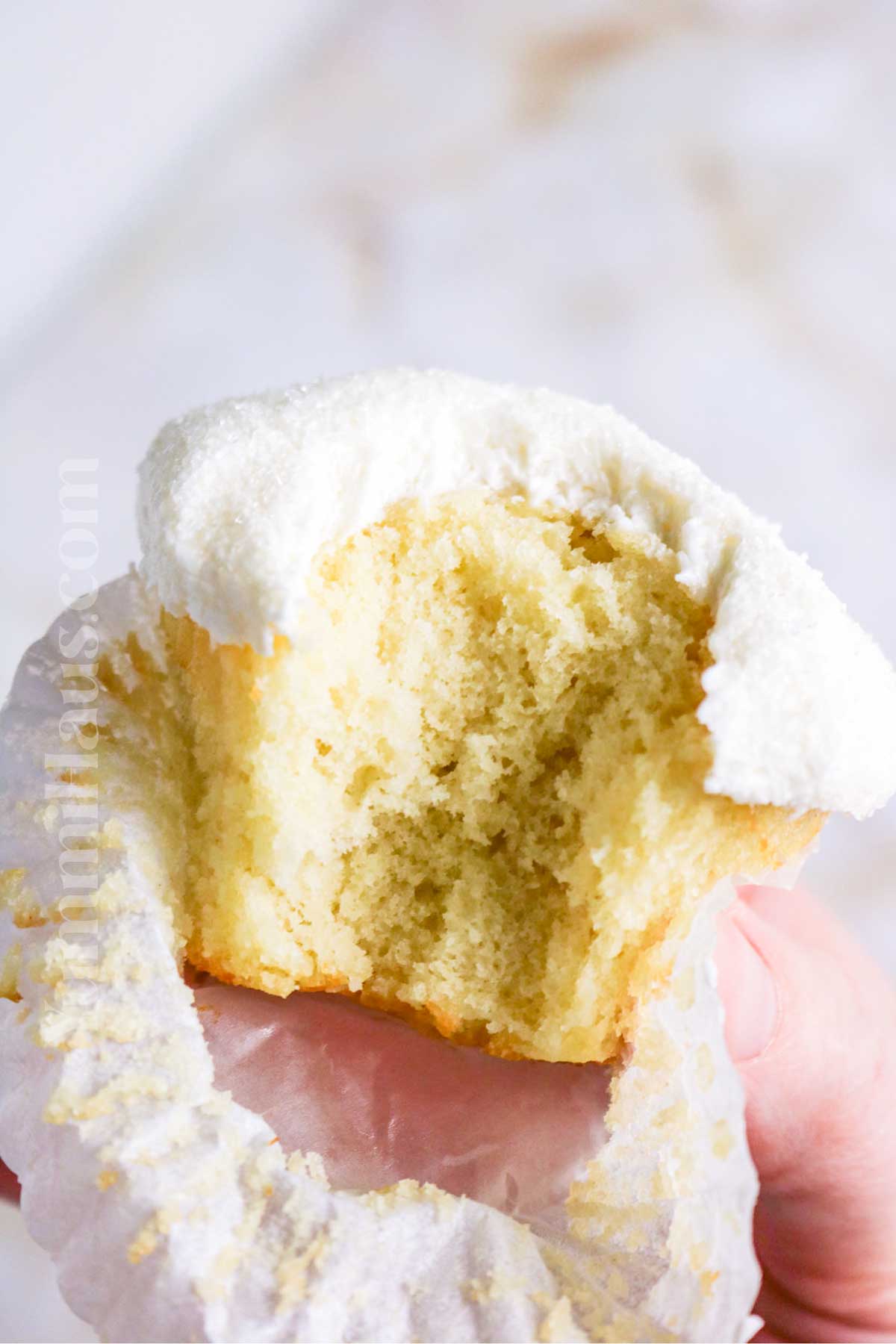 bite of a cupcake