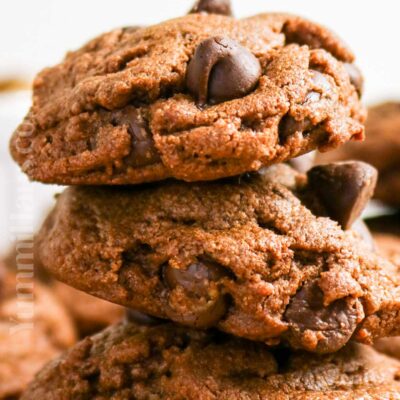 Chocolate Chocolate Chip Peanut Butter Cookies