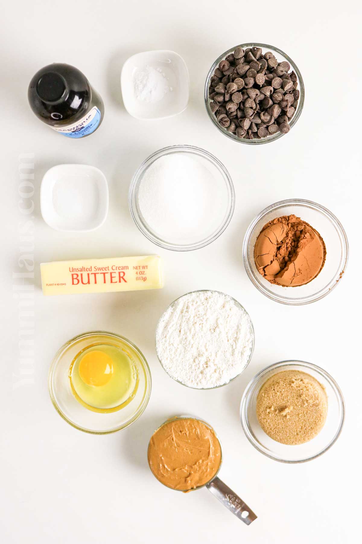Chocolate Chocolate Chip Peanut Butter Cookie ingredients
