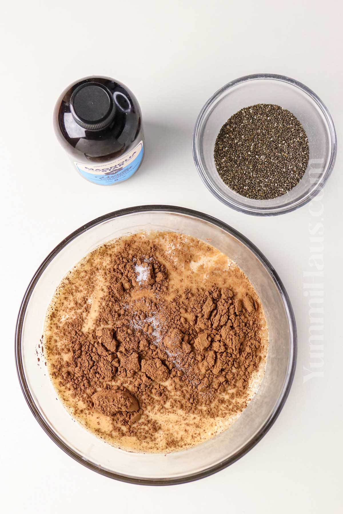 mixing the ingredients