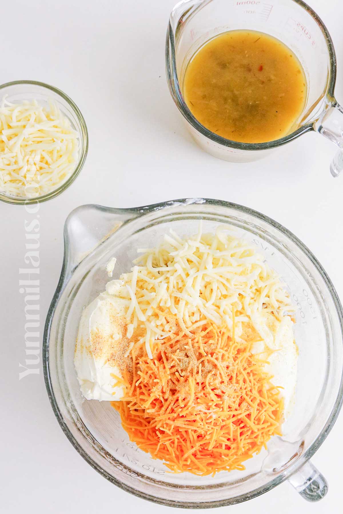 mixing the filling