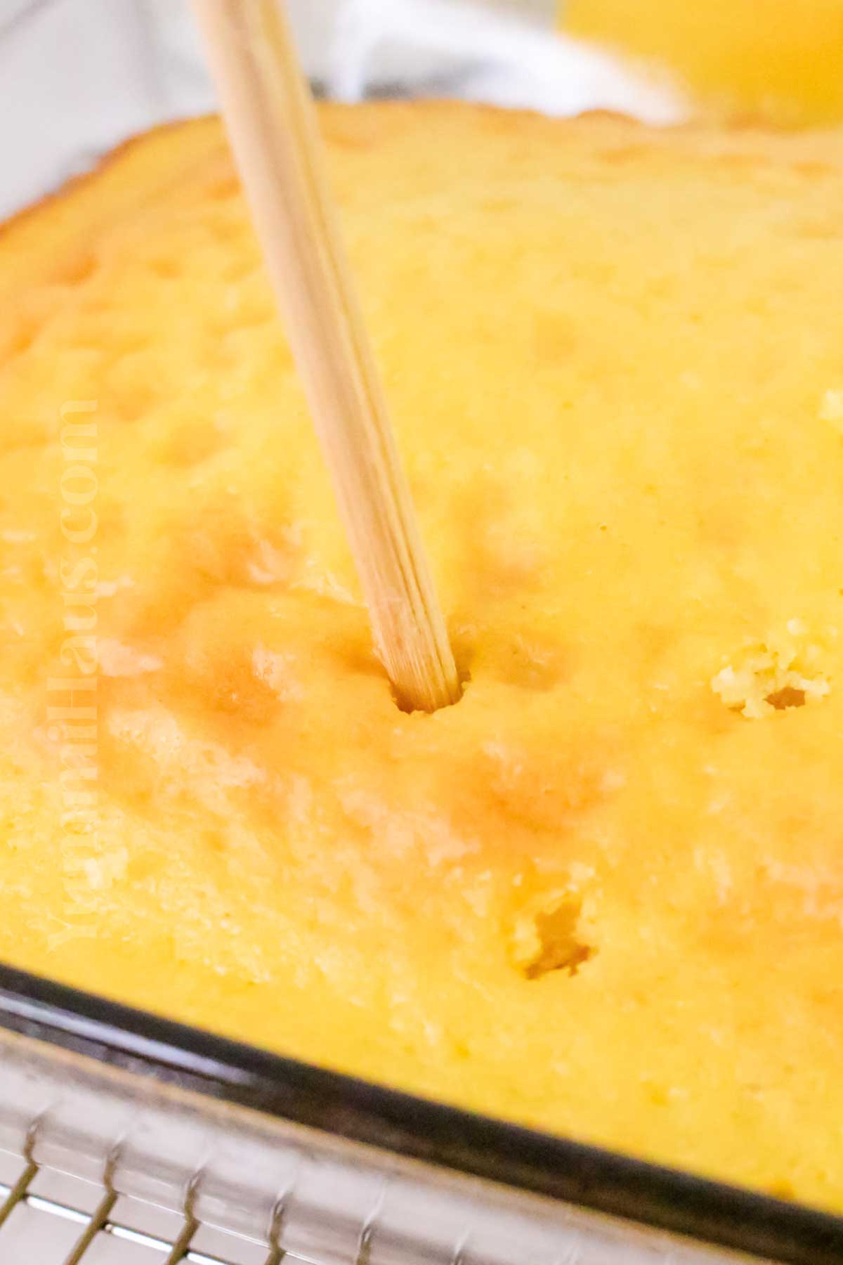 how to make Lemon Poke Cake