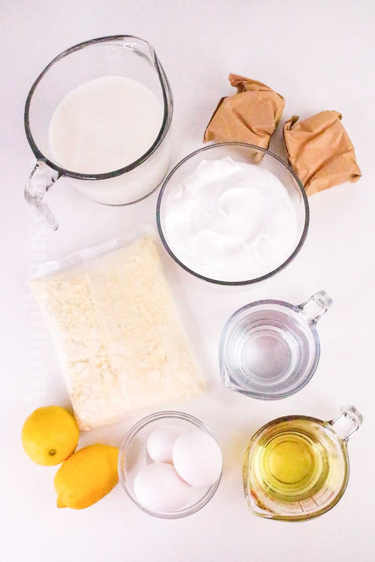 Lemon Poke Cake ingredients