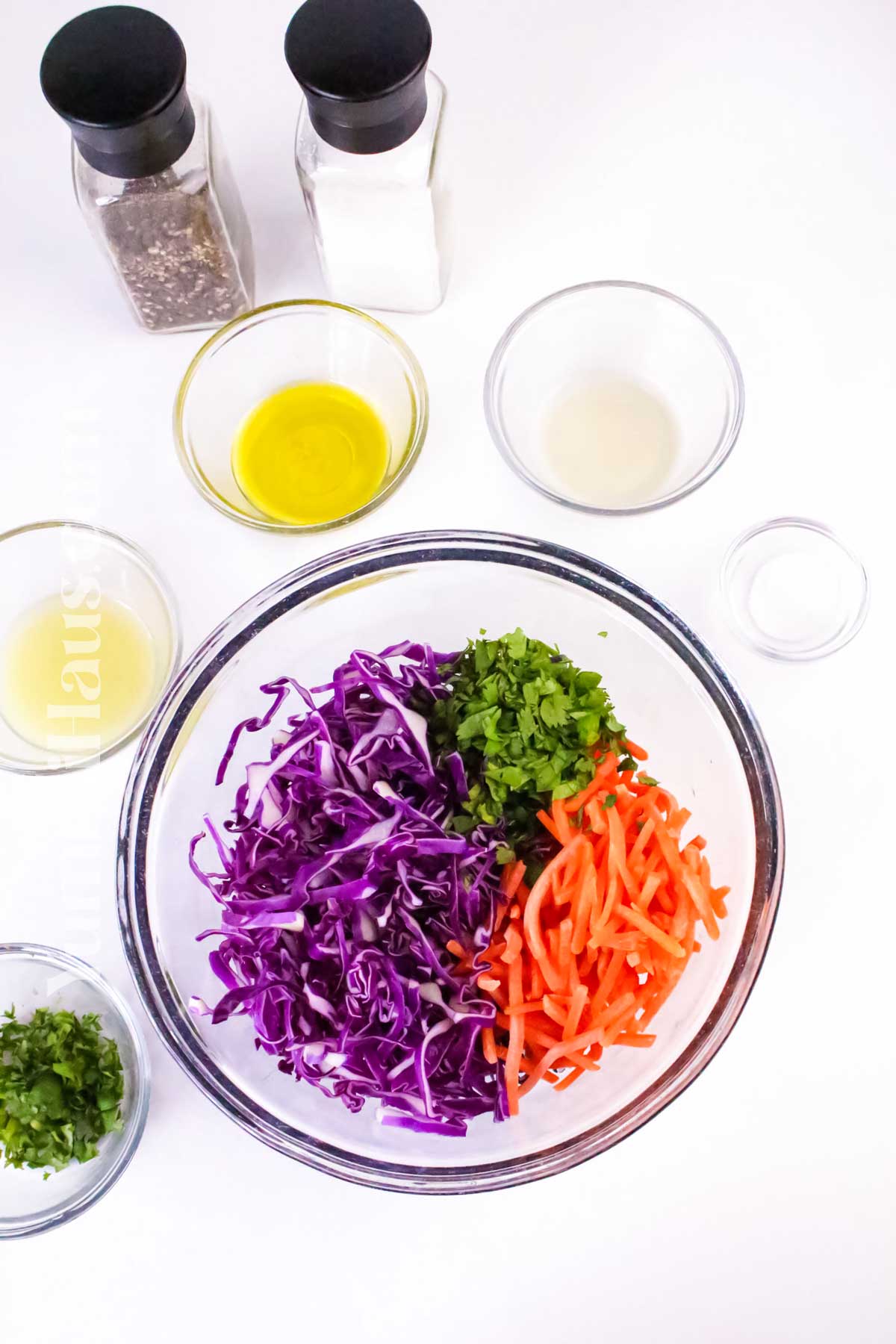 making slaw for tacos