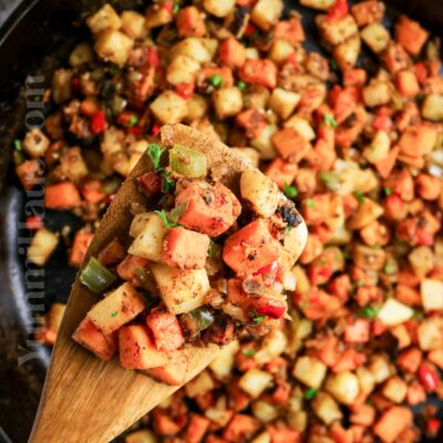 Sweet Potato and Potato Hash