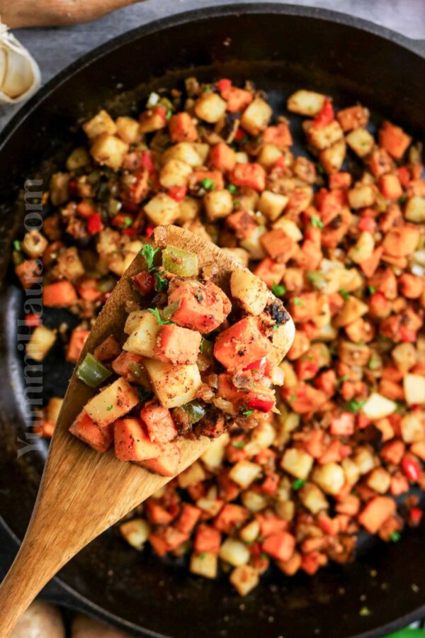 Sweet Potato and Potato Hash