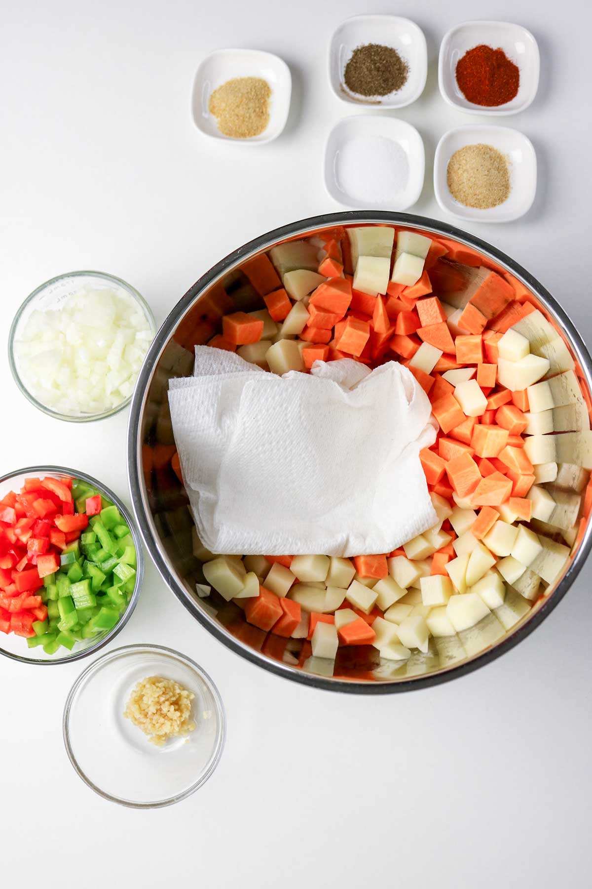 making the potatoes