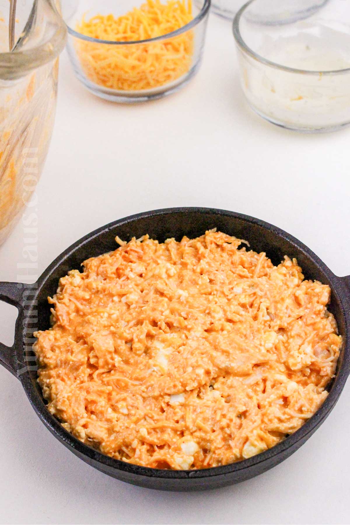 how to make Cottage Cheese Buffalo Chicken Dip