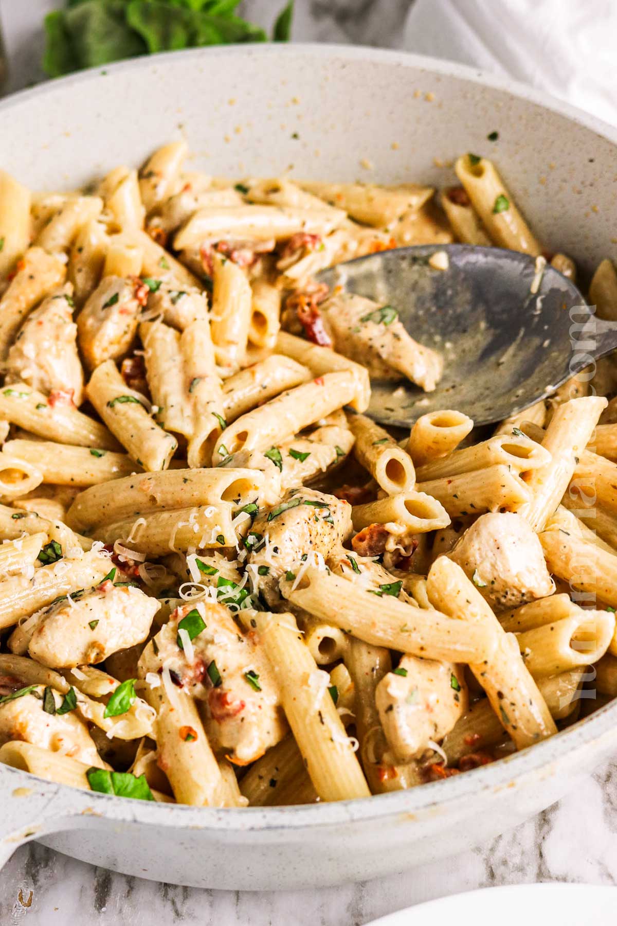 pasta dinner with chicken