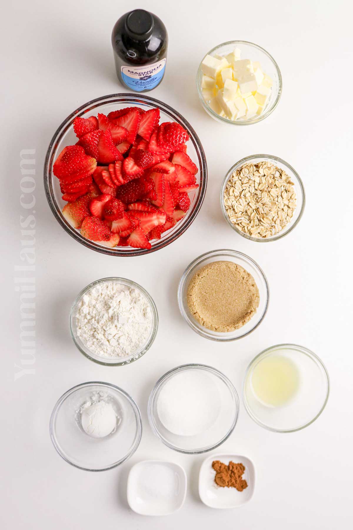 Strawberry Crumble ingredients
