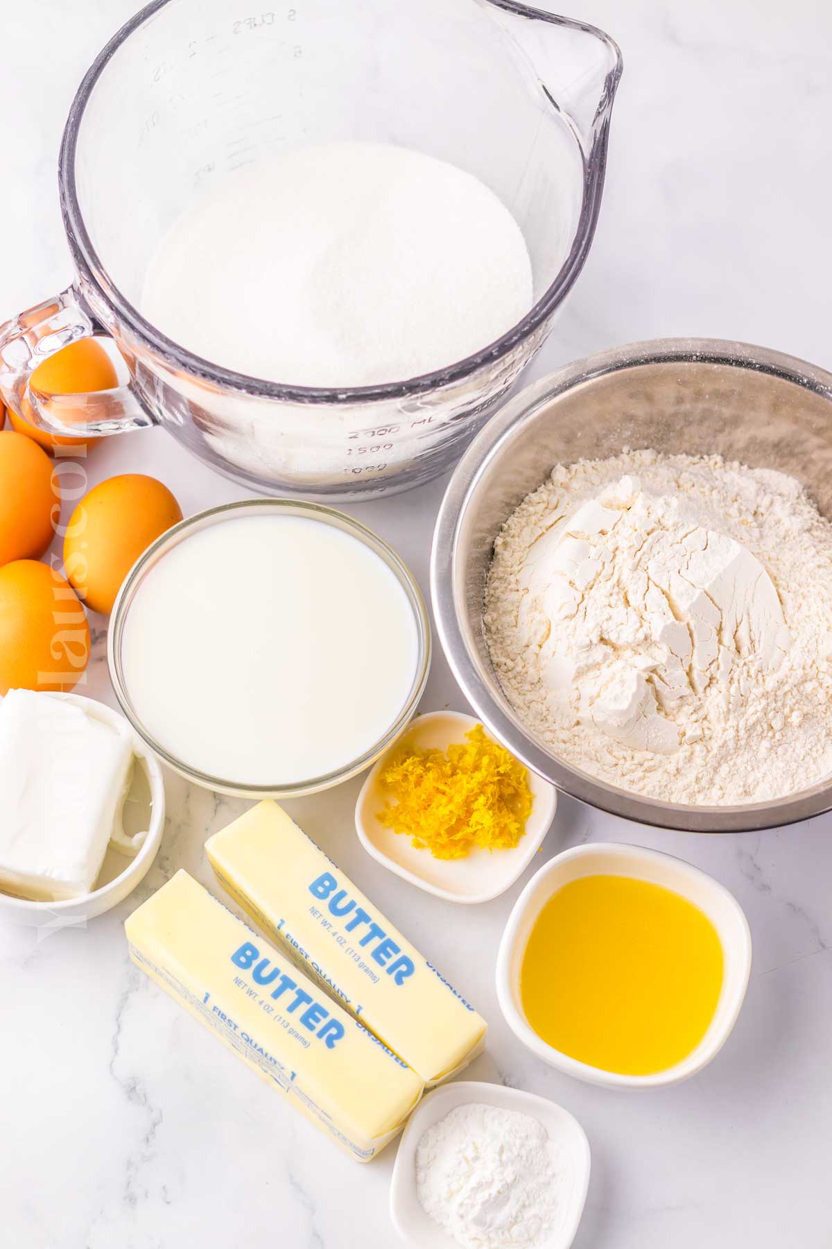 Ritz Carlton Lemon Pound Cake ingredients