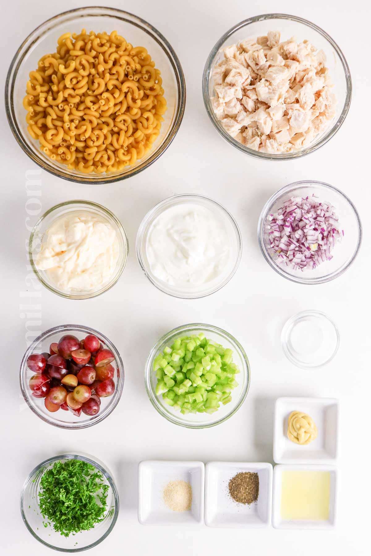 Chicken Salad Pasta Salad ingredients
