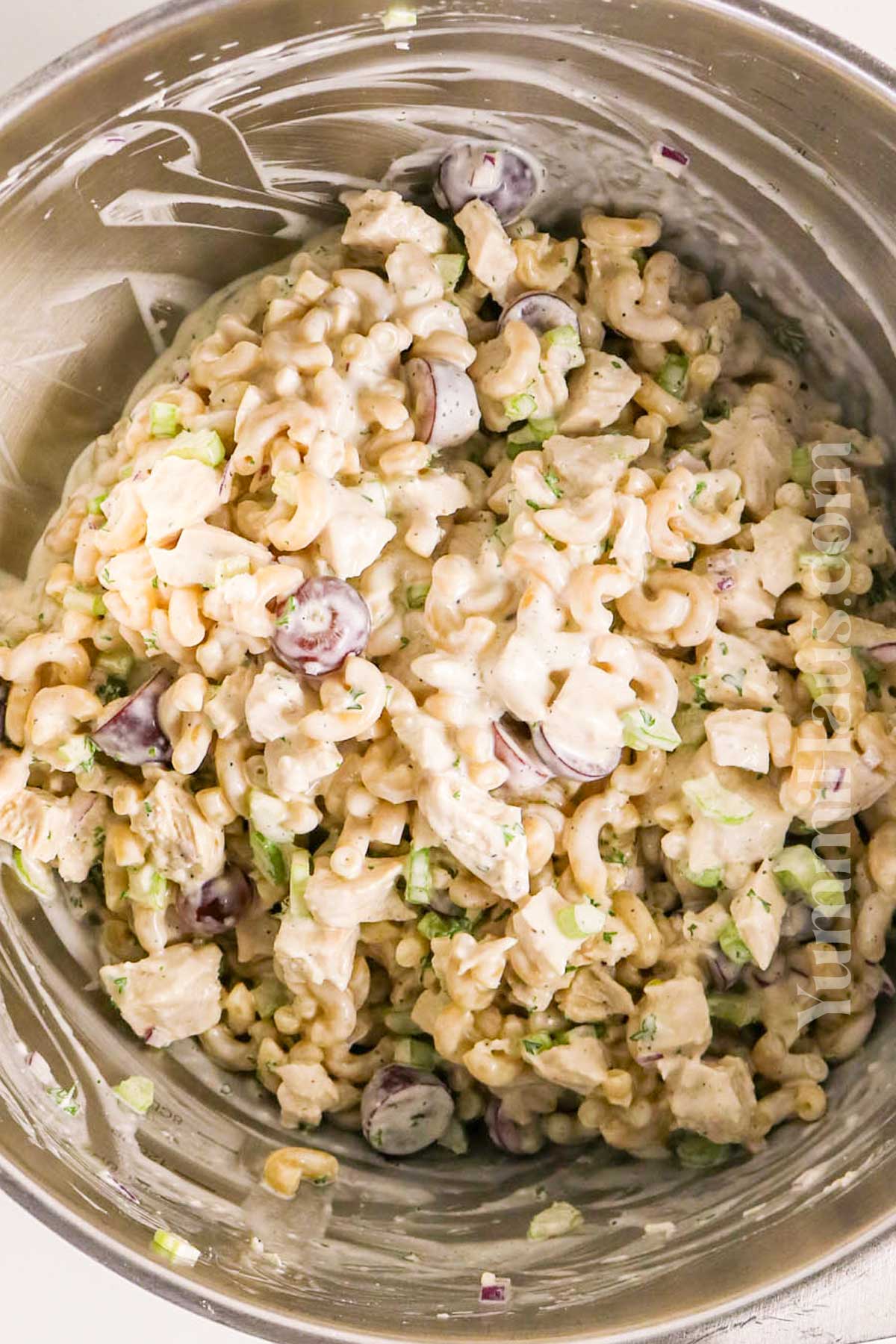 mixed side salad with pasta