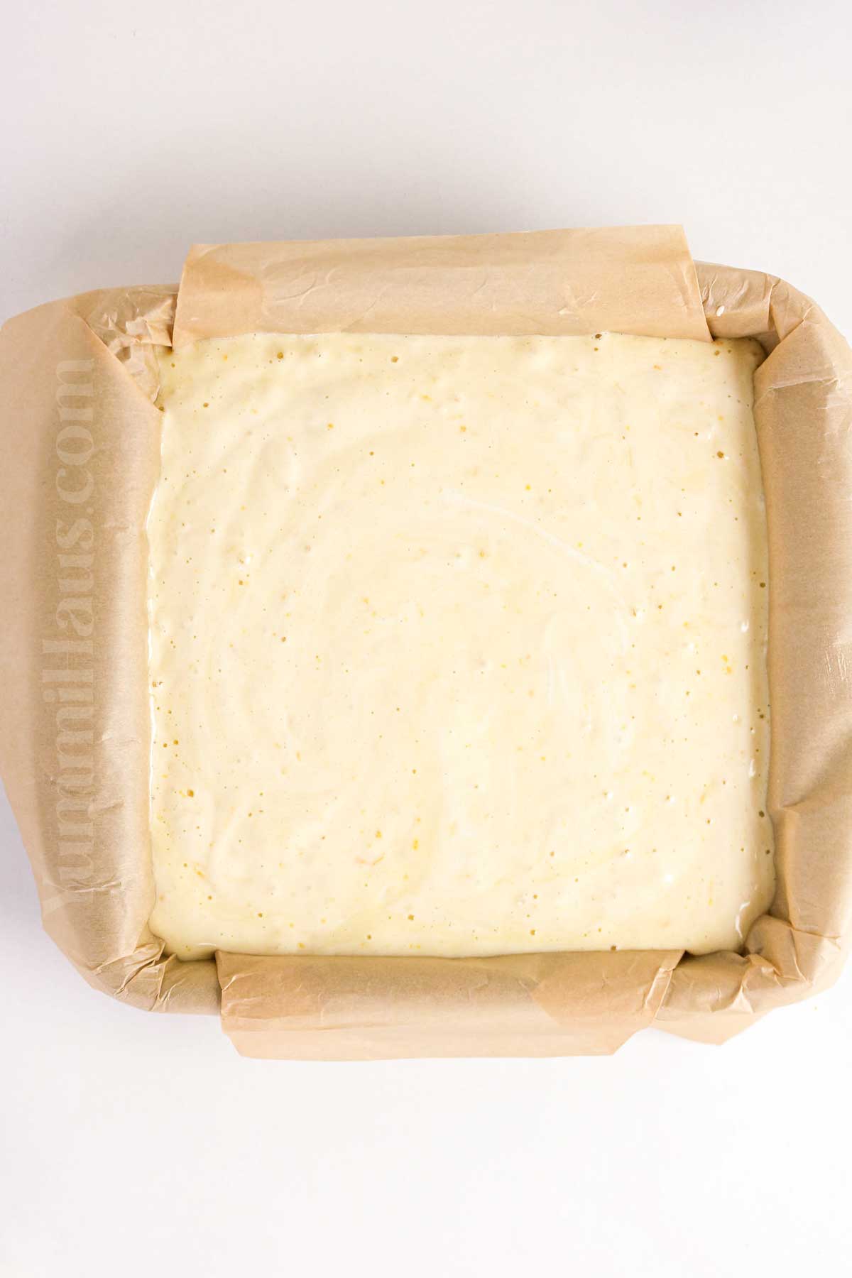 cake batter with orange