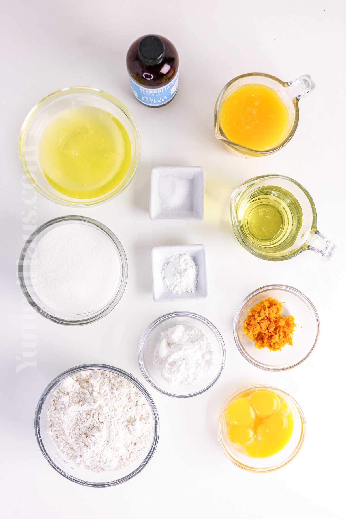 Orange Cake ingredients